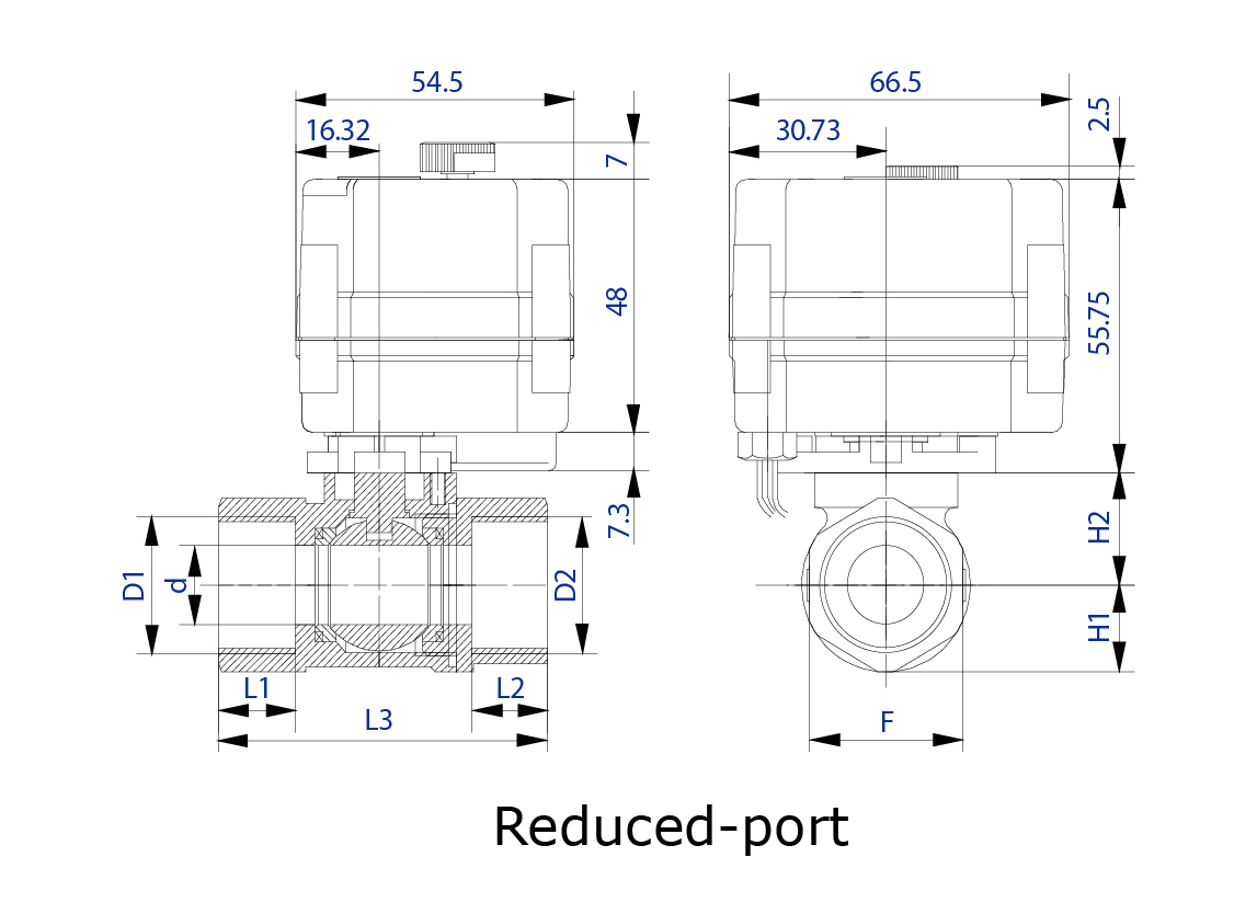 KLD20T, модулирующий 2-way-2